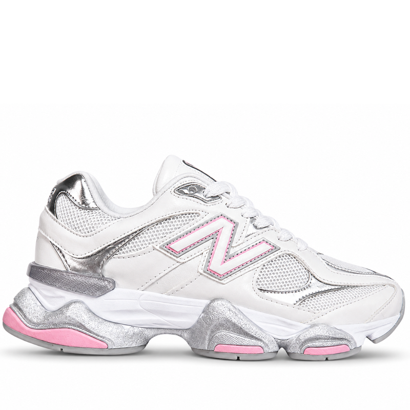New Balance 9060 Metallic White Pink