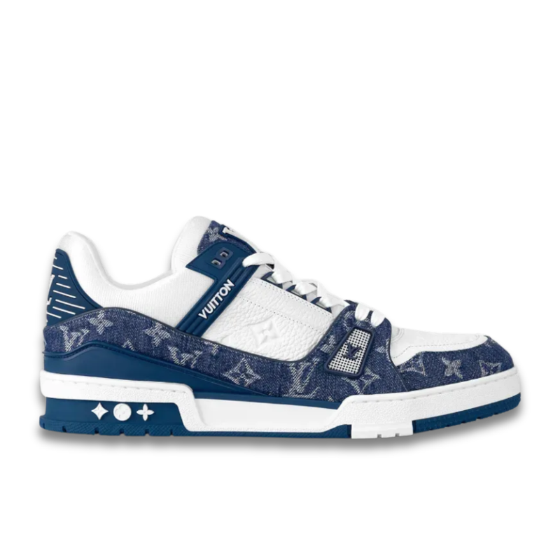 Louis Vuitton LV Trainer Monogram Denim White Blue