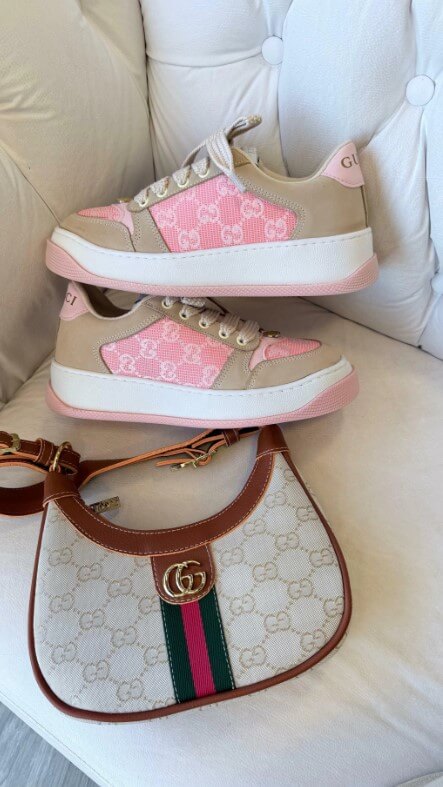 Gucci Screener GG Rosa Plataforma